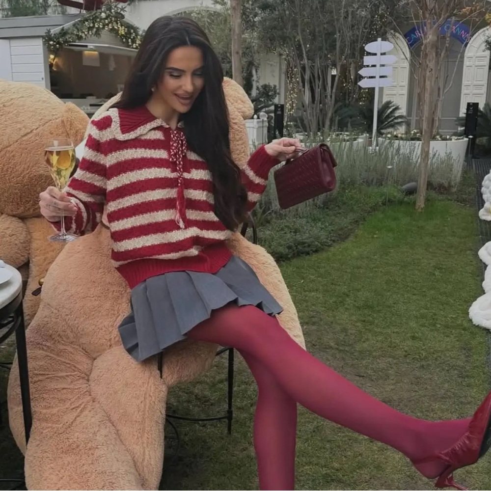 Cider brand knit striped sweater M